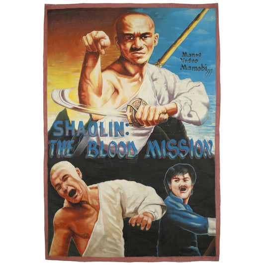 Shaolin The Blood Mission - Original Ghana Hand-Painted Martial Arts Poster