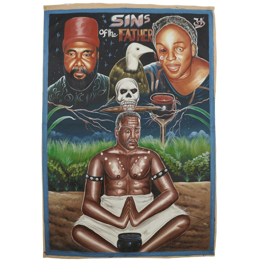 Authentic Sins Of The Father Movie Poster - Hand-Painted In Ghana