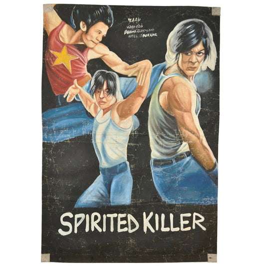 Spirited Killer: Authentic Hand-Painted Ghanaian Action Movie Poster