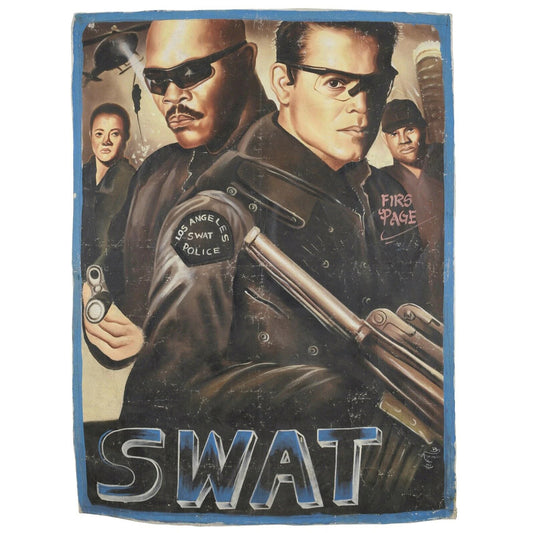 Swat: Original Ghanaian Hand-Painted Movie Poster Art