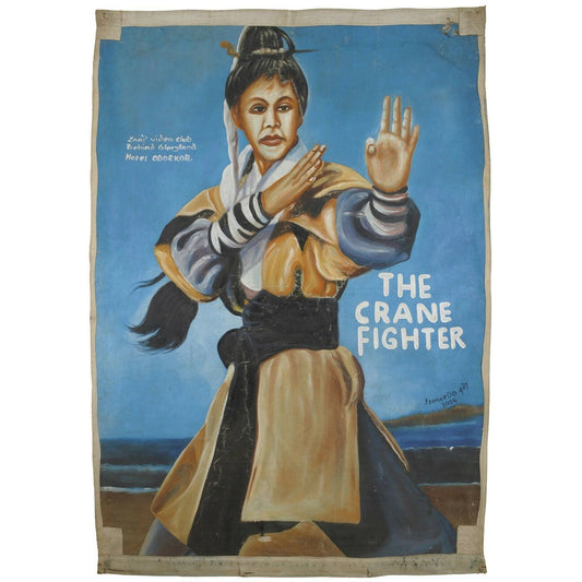 The Crane Fighter Movie Poster - Authentic Ghanaian Art