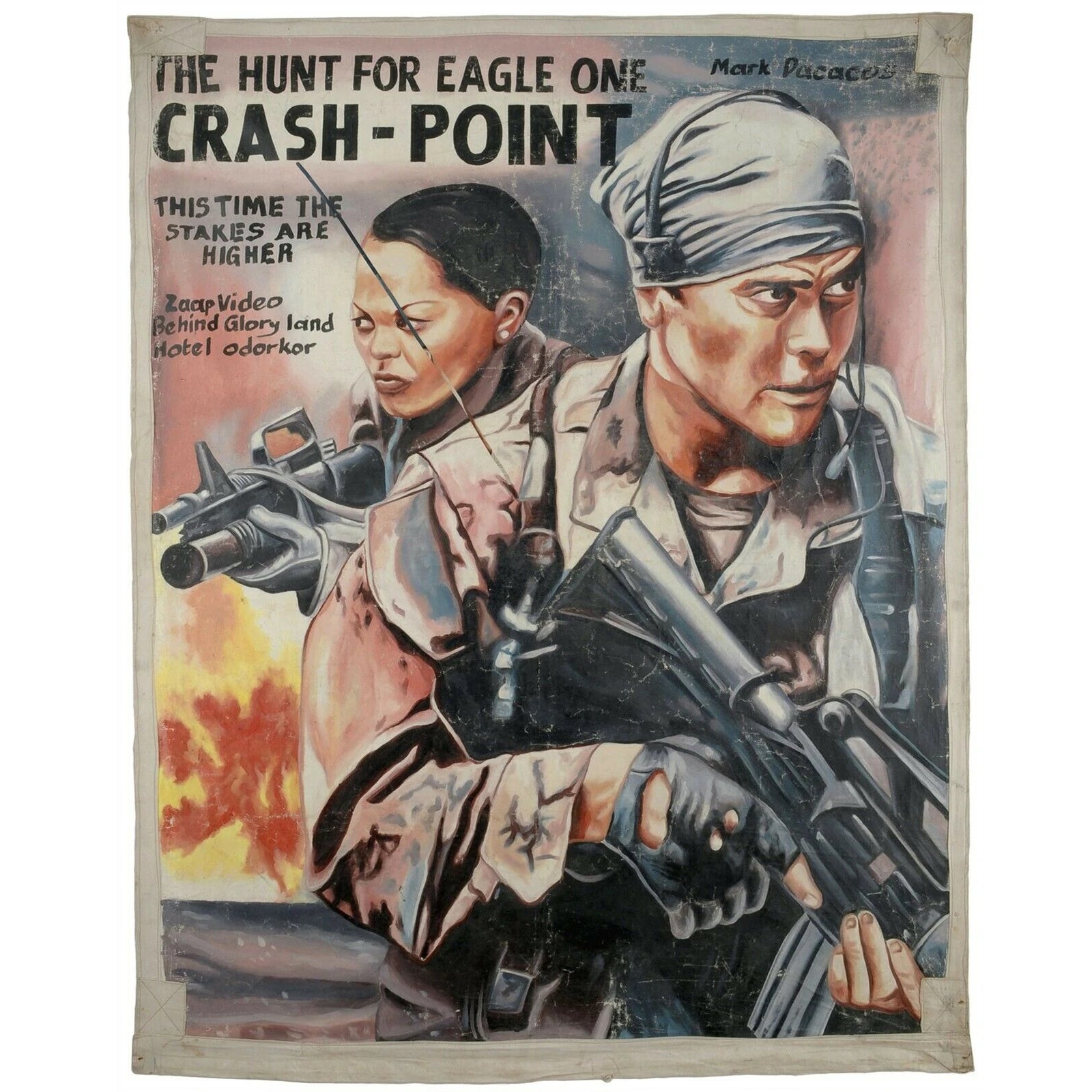 Crash Point - Authentic Ghanaian Hand-Painted Movie Poster