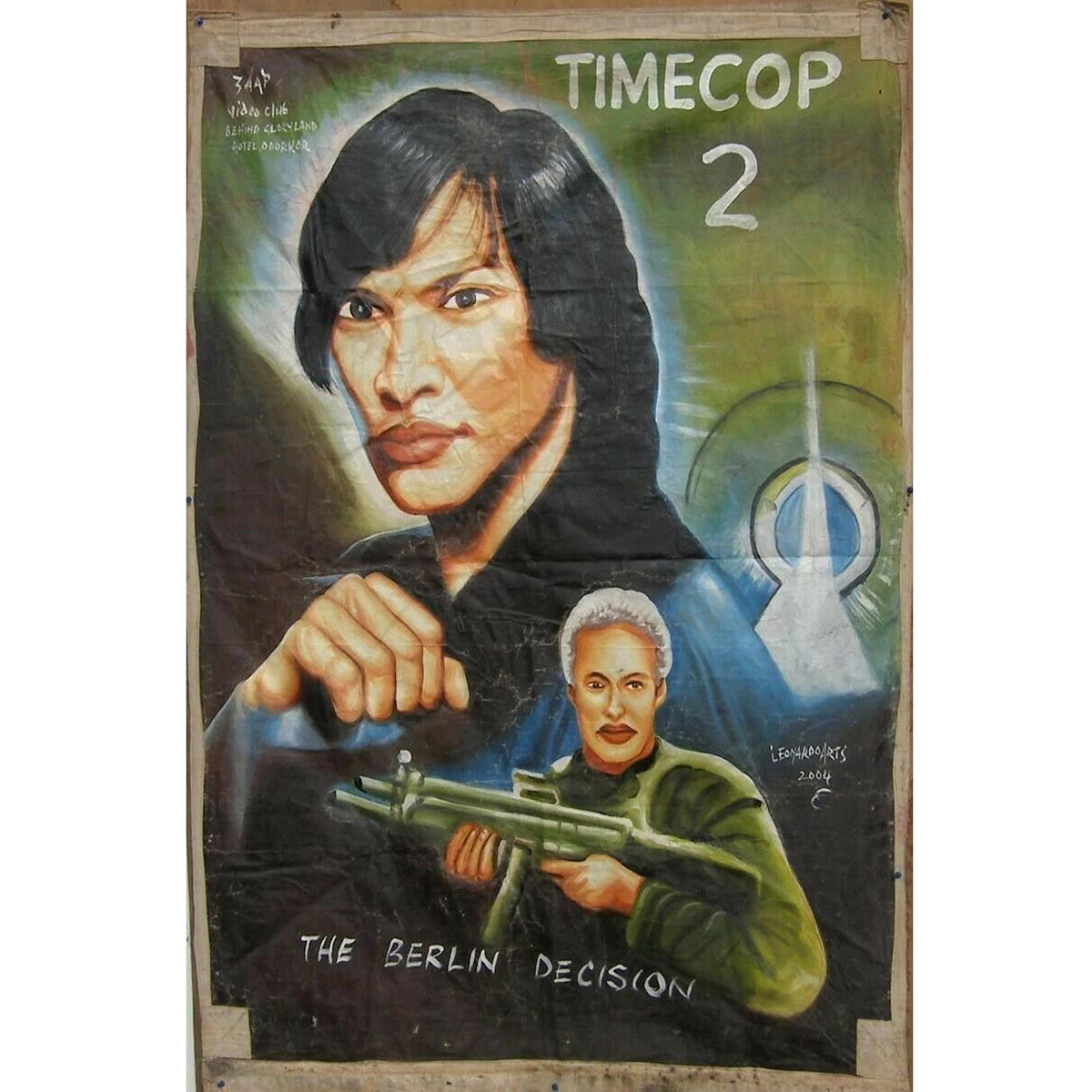 Time Cop 2: Vibrant Ghana Hand-Painted Poster - Action & Art Merge