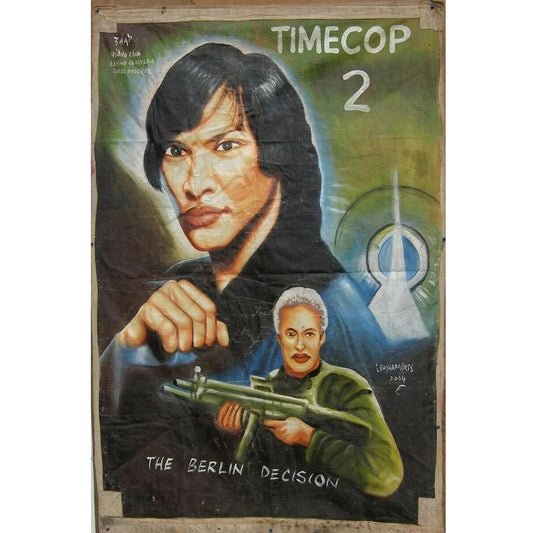 Time Cop 2: Vibrant Ghana Hand-Painted Poster - Action & Art Merge