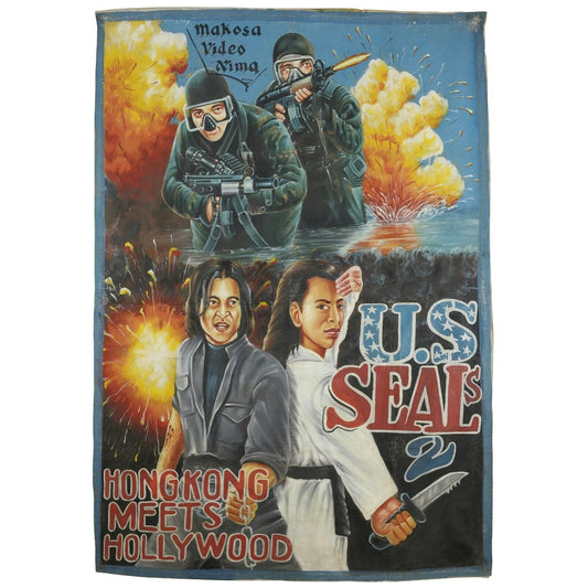 Us Seal 2 - Rare Hand-Painted Ghanaian Movie Poster By Dada Young Master