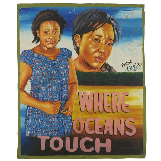 Where Oceans Touch Movie Poster - Authentic Hand-Painted Ghana Art