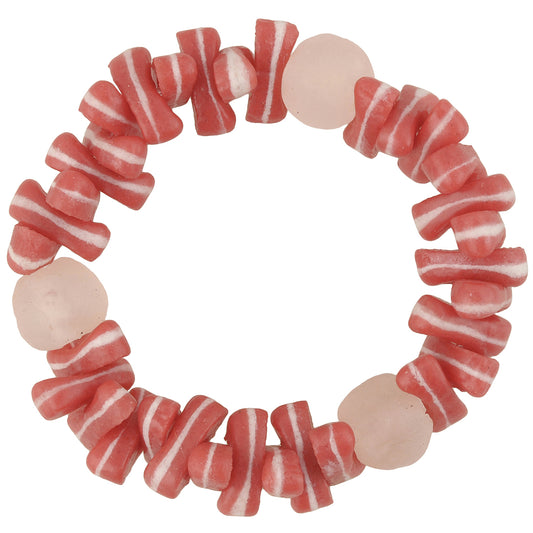 Handmade African Beaded Bracelet - Interlocking Glass Beads