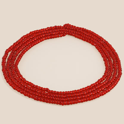 Red Handmade African Waist Beads – Body & Belly Jewelry